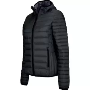 Image of Kariban Womens/Ladies Lightweight Hooded Padded Jacket (L) (Black)