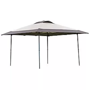 Image of Outsunny Foldable Gazebo Brown 2840 x 3900 x 3900 mm