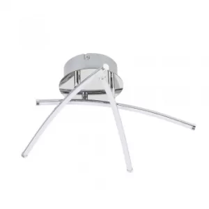 Image of Marais 12W LED Chrome Flush Ceiling Light