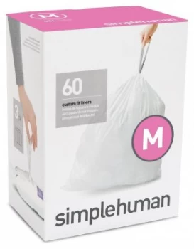 Image of simplehuman Bin Liner Code M 3 x 20 pack 60 Liners