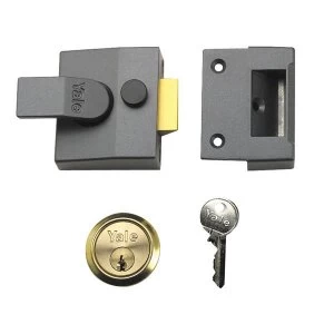 Image of Yale Locks 84 Standard Nightlatch 40mm Backset DMG Finish Box