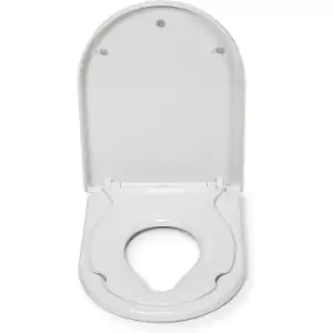 Image of Croydex Hilier Polyprop Stick N Lock D-Shape Family Seat White