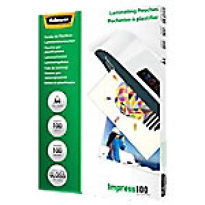 Image of Fellowes Laminating Pouch Glossy 2 x 100 (200 Micron) A4 100 Pieces