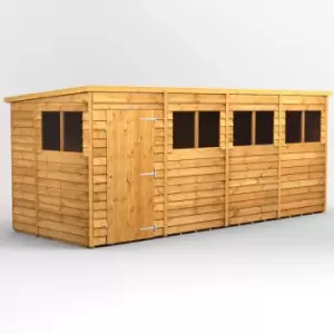 Image of 16x6 Power Overlap Pent Garden Shed