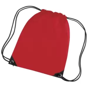 Image of Bagbase Premium Gymsac Water Resistant Bag (11 Litres) (One Size) (Classic Red)