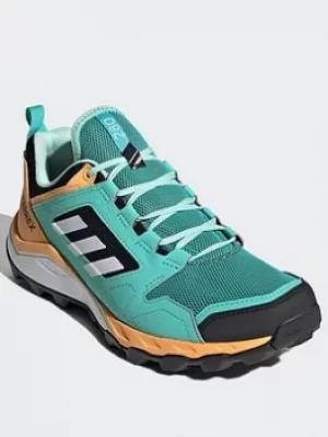 Image of adidas Terrex Agravic Tr Trail Running Shoes, Green/White/Orange, Size 5, Women