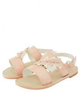 Image of Monsoon Baby Girls Bonnie Butterfly Sandal - Pale Pink, Size 4 Younger