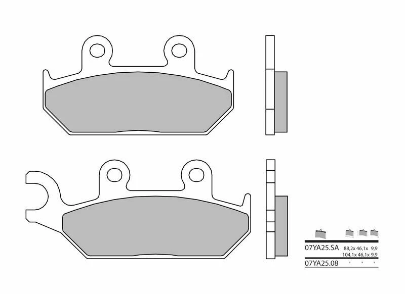 Image of Brembo S.p.A. Street Carbon Ceramic Brake pads - 07YA2508