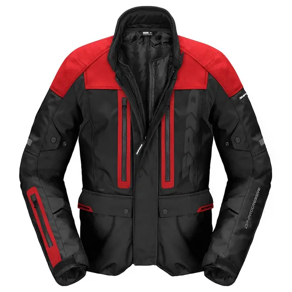 Image of Spidi Traveler 3 Evo Jacket Black Red Size M