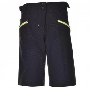 Image of Loffler Emboss Ladies Cycling Short - Black/Yellow/le