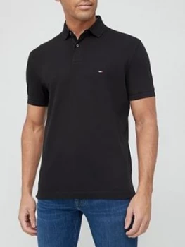 Image of Tommy Hilfiger Classic Regular Fit Polo Shirt - Black, Size S, Men