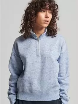 Image of Superdry Vintage Logo Emb Crew Sweatshirt -blue, Blue, Size 14, Women