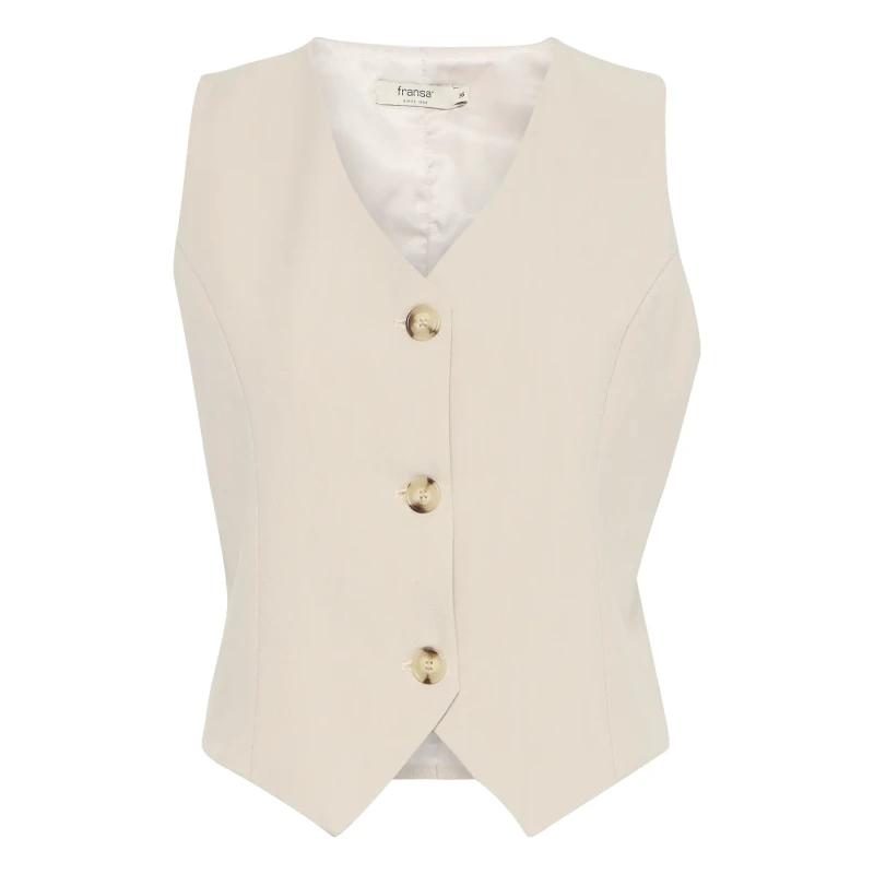 Image of fransa Womens suit waistcoat fransa Abigail 1 Beige Female 42