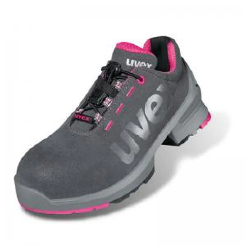 Image of Uvex Uvex 1 Ladies Safety S2 Non Metallic Trainers 1 Pair Grey/Pink 07 UV8562807