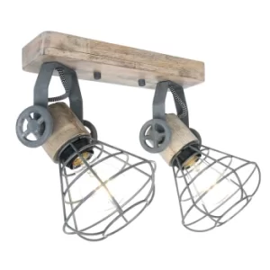 Image of Guersey Twin Spotlight Grey Industrial, Wood Blank