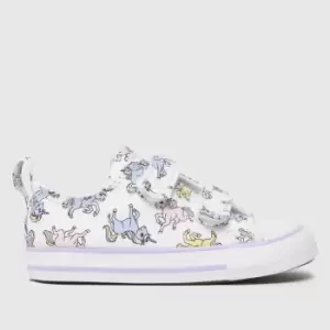 Image of Converse Multi All Star 2v Lo Unicorn Girls Toddler Trainers