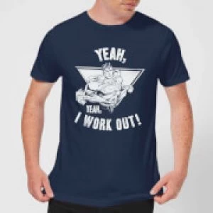 Image of DC Comics Superman I Work Out T-Shirt - Navy - M - Black