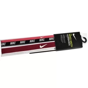 Image of One Size Nike Mixed Width Hairbands 3 Pack Pink