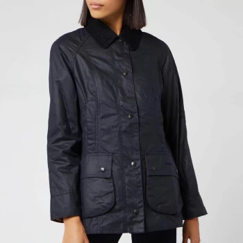 Image of Barbour Womens Beadnell Wax Jacket - Navy - UK 12