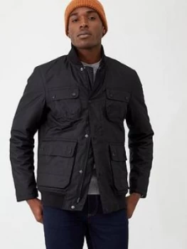 Image of Barbour International Edhill Wax Jacket - Black