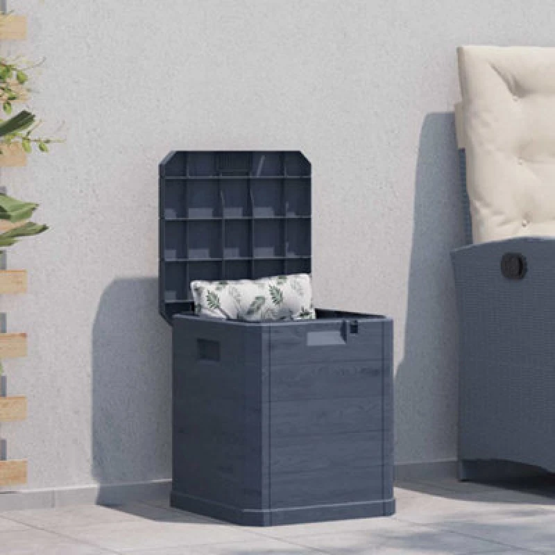Image of Vidaxl Garden Storage Box 90 L Anthracite