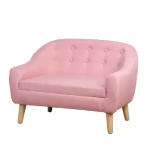 Image of HOMCOM Kids Mini Sofa Armchair Seating For Bedroom Playroom Living Room Pink