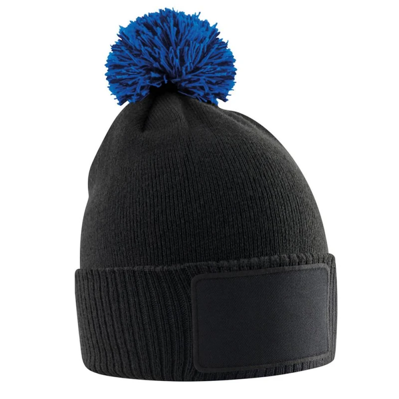 Image of Beechfield Snowstar Beanie in Black Unisex One Size