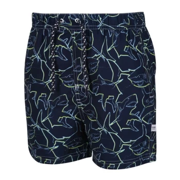 Image of Regatta Skander II Swim Shorts - Navy Shark