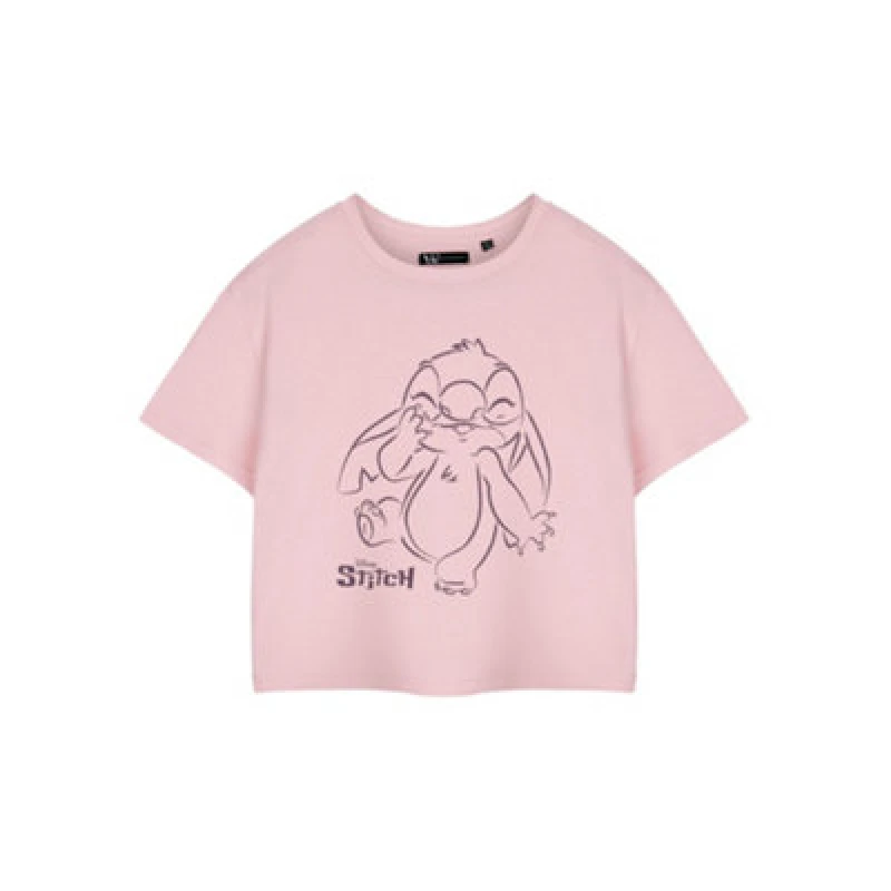 Image of Disney Cropped Short Sleeved T-Shirt Pink female
