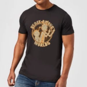 Image of Rick and Morty Peace Among Worlds Mens T-Shirt - Black - M