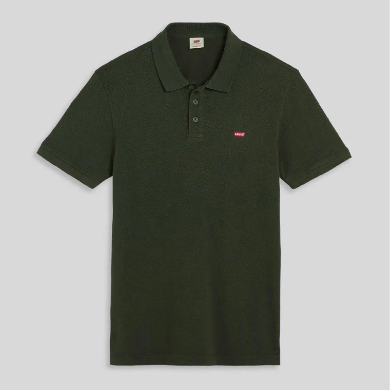 Image of Levis Mens Hm Short Sleeve Polo Shirt Kombu Green male XS