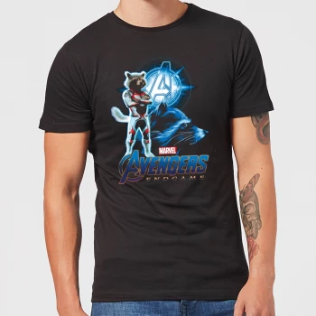 Image of Avengers: Endgame Rocket Suit Mens T-Shirt - Black - 5XL