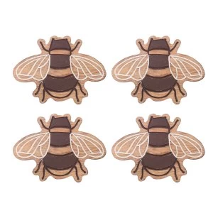 Image of Sass & Belle Wooden Bee Coasters - Set of 4