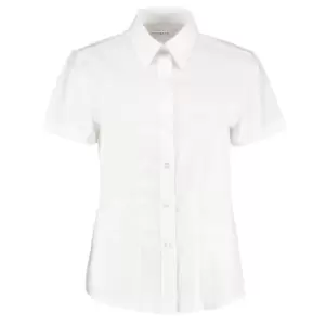 Image of Kustom Kit Ladies Workwear Oxford Short Sleeve Shirt (16) (White)