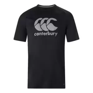 Image of Canterbury Mens Core Logo Vapodri T-Shirt (M) (Black)