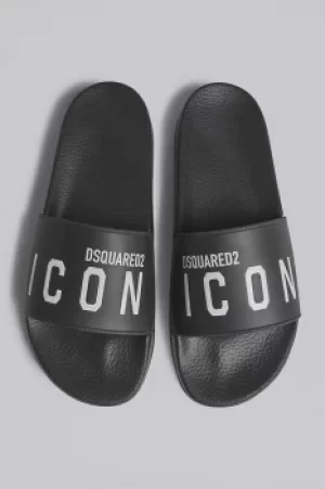 Image of DSQUARED2 Men Sandal Black Size 11 100% Thermoplastic polyurethane