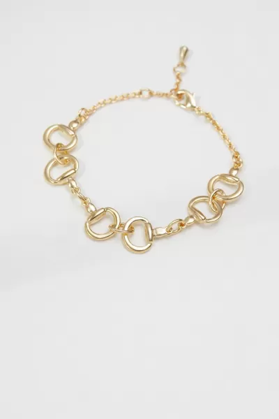 Image of Gold Plated Snaffle Bracelet