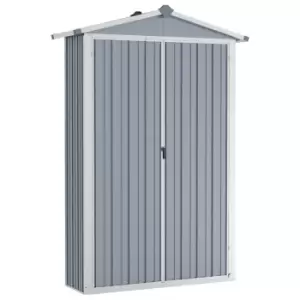 Image of Vidaxl Garden Shed 107.5X46X183cm Galvanised Steel - Grey