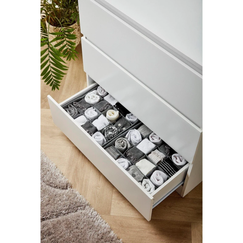 Image of Homelife Homelife Pack of 2 Drawer Organiser - Grey Grey One Size