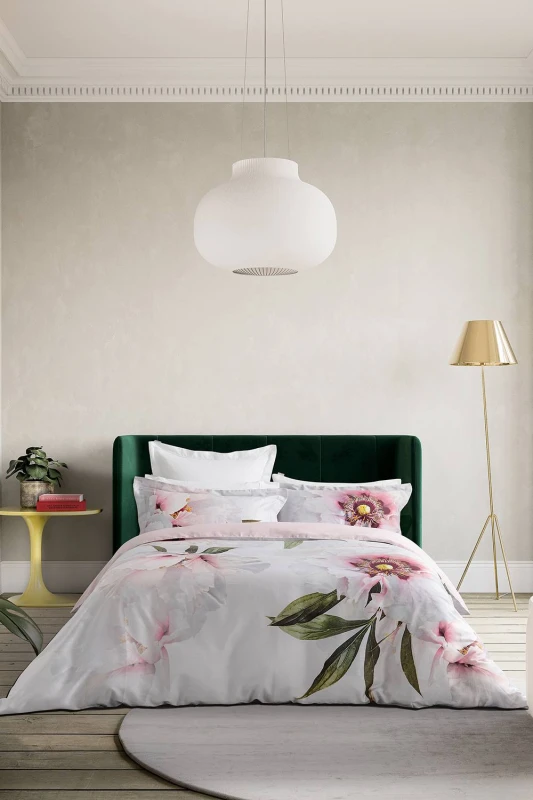 Image of Ted Baker Home Peony Floral Set Duvet Cover Sets Double Grey 99035302030