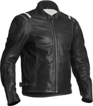 Image of Halvarssons Skalltorp Motorcycle Leather Jacket, black, Size 48, black, Size 48