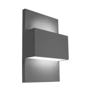 Image of 1 Light Outdoor Up Down Wall Light Graphite IP54, E27 - Elstead
