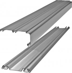 Image of Silver Trackset for Sliding Wardrobe Doors 106"
