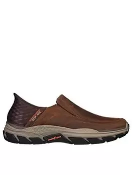 Image of Skechers 204810-respected-elgin Slip On Trainer, Brown, Size 9, Men