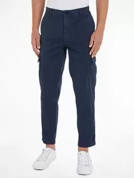Image of Tommy Hilfiger Chelsea Cargo Gabardine Gmd, Blue, Size 32, Inside Leg Regular, Men