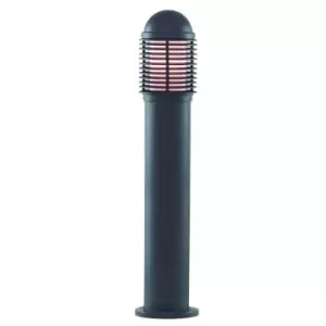 Image of 1 Light Outdoor Aluminium Bollard Light Black IP44, E27