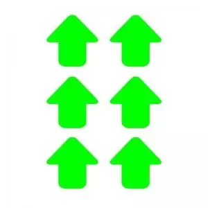 Image of Green Arrows Floor Graphic adheres to most smooth clean flat surfaces