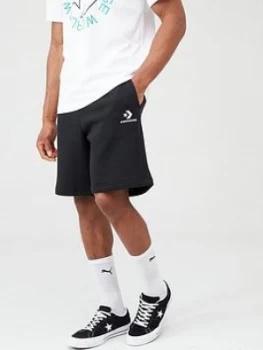 Image of Converse Star Chevron Embroidered Shorts - Black