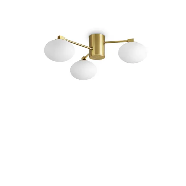 Image of Hermes 3 Light 60cm Globe Ceiling Light Brass