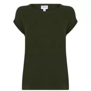 Image of Vero Moda VM Ava Plain Shirt Sleeve T-Shirt Womens - Green